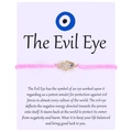 Pink braided evil eye hamsa hand bracelet with gold plating and cubic zirconia - Rhinestone Hamsa Hand (B0024)