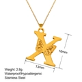 Macro shot of 18K gold plated stainless steel letter K pendant with butterfly engraving - Butterfly Letter X (X-XL0215)