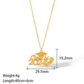 Detailed view of Class of 2024 graduation necklace with 40+6cm chain length dimensions - Gold