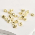 Nugget shaped 14k gold plated copper spacer beads for DIY jewelry making and crafts - Crushed Stone Texture (New A1-309) / 14K Gold