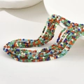Cuentas de ojo de gato talladas de 2mm en colores mixtos para joyería DIY y collares - 2# Multicolor Ojo de Gato Facetado (14#1)
