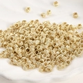 Cuentas espaciadoras en espiral trenzada bañadas en oro de 14k para joyería DIY - 10 Piezas/Paquete / Chapado en oro 14K