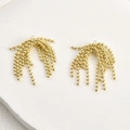 Coppia di ciondoli a nappa con frange di perline placcati oro 14k per gioielli DIY - Oro 14K