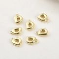 Detailed view of polished 14k gold plated 3D letter D charms for DIY jewelry making - Letter D (4#D) / 1 Piece / Gold