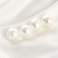 Dettaglio di perle tonde bianche di alta qualità con fori per la creazione di gioielli fai da te - Perla Bianca 12mm (Circa 11,9mm)