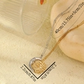 18K gold plated stainless steel sun and moon magnetic necklaces for couples, 45cm length - Gold and Silver Two-tone