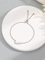 Verstelbare zilveren venetiaanse kettingarmband met drie minimalistische sterhangers - Ster