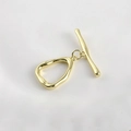14k gold plated triangular OT toggle clasp for handmade jewelry necklace making - Irregular Triangle Toggle Clasp (9#14k) / Gold