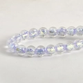 Dettaglio macro di perle tonde in vetro iridescente viola blu per creazione gioielli fai da te - 16# Violetto Iridescente