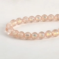 Macro di perle di vetro rosa chiaro con lamina glitterata cangiante all'interno - 15# Champagne Iridescente