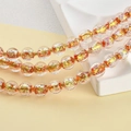 Perle in vetro trasparente fatte a mano con foglia oro arancione e distanziali dorati - 18# Rosso Ambra Iridescente