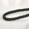 Macro de cuentas de vidrio abaco verde oscuro 5x8mm para pulseras y collares artesanales - Cuenta Ábaco Esmeralda Oscuro