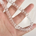 Detalle de cuentas de ábaco de vidrio transparente 5x8mm con claridad y refracción - Cuenta Ábaco Blanco Transparente