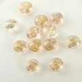 Flat round opal foil glass beads for DIY jewelry making of bracelets and necklaces - 1# Transparent White Foil Flat Round