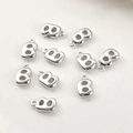 Ciondolo lettera B argento placcato oro 14k con anellino per creazione gioielli fai da te - Lettera B (28#B) / 1 Pezzo / Argento