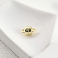 Vista macro di chiusure magnetiche placcate oro 14K per la creazione di gioielli fai da te - Oro 14k (10.3*6mm)