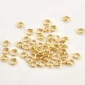 14k vergoldete Messingperlen mit zwei Löchern für DIY-Schmuckarmbandherstellung - 18K Gold Doppeloch Ring (5mm)