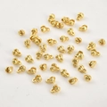 14k gold-filled hammered bud bead tips and folding crimp covers for DIY jewelry making - 18K Gold Bud Bead (A1-165) / 4mm