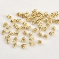 Bulk 14k gold plated flower bud clasps and open bead connectors for DIY jewelry making - 14K Gold Bud Bead (A1-165) / 4mm