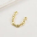 Detail of 14k gold-filled pig nose link chain with polished finish for DIY jewelry - 14k Small Pig Nose Chain Double Clasp (Approx 60*4.8mm)