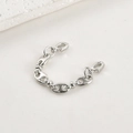 Detailed view of polished pig nose chain connectors for DIY jewelry making and assembly - White K Small Pig Nose Chain Double Clasp (Approx 60*4.8mm)