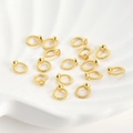 Detalle de anillos retorcidos rellenos de oro de 14K con bases de copa para hacer joyas DIY - Estilo de Punto de Ochos / Chapado en oro 18K