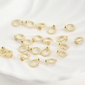 Primer plano de anillos trenzados de oro de 14k con base para creación de joyería artesanal - Estilo de Punto de Ochos / Chapado en oro 14K
