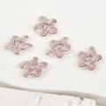 Handmade lavender translucent five-petal flower glass beads for DIY jewelry making - Five-Petal Flower Style (6#) / 1 Piece (Approx. 18x17.4mm) / Light Purple