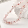 Handgefertigte Stern-Glasperlen mit rosa Wirbeln für DIY Schmuckherstellung - 5 Stück / Rosaweiß Stern