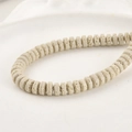 Abacus shaped 4x8mm beige volcanic stone spacer beads for DIY jewelry making - 4*8mm / Cream