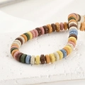 Colorful 4x8mm porous volcanic stone disc beads for handmade DIY jewelry necklace - 4*8mm / Colorful