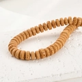 Makroansicht gelber 4x8mm Lavastein-Zwischenperlen für handgefertigten DIY-Schmuck - 4*8mm / Erdgelb