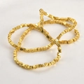 Macro detail of gold-plated square lava beads with irregular texture for DIY jewelry making - Imitation Gold (2mm)