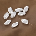 Macro shot of irregular baroque style faux pearl beads for DIY jewelry making and crafting - Style 6 F / 18*11mm