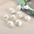 Close-up of irregular baroque style pearl beads with pre-drilled holes for DIY jewelry - 20*18mm