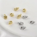 Detailed view of 14k gold-plated eagle head lobster clasps for jewelry making crafts - Wing Clasp 14k Gold