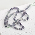 Macro detail of natural purple and green fluorite abacus beads for DIY jewelry making - 14# Abacus Bead Style / 2x4mm (160 Pieces/Pack) / Fluorite