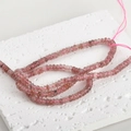 Macro shot of 2x6mm pink crystal rondelle spacer beads for DIY jewelry making - 16# Abacus Bead Style / 2x4mm (160 Pieces/Pack) / Red Strawberry