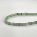 Macro detail of natural green jade abacus beads showing smooth polished texture and gradient - 21# Abacus Bead Style / 2x6mm (160 Pieces/Pack) / Green Aventurine
