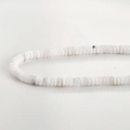 Macro shot of 2x6mm white natural stone spacer beads for DIY jewelry making - 25# Abacus Bead Style / 2x6mm (160 Pieces/Pack) / White Jade