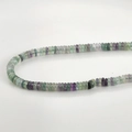 Macro shot of 2x6mm fluorite abacus beads in purple and green for DIY jewelry making - 27# Abacus Bead Style / 2x6mm (160 Pieces/Pack) / Fluorite