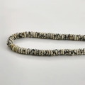 Close-up of natural Dalmatian Jasper flat disc beads for DIY jewelry making - 29# Abacus Bead Style / 2x6mm (160 Pieces/Pack) / Dalmatian Jasper