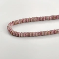Macro view of multi-tonal pink natural crystal spacer beads for DIY jewelry making - 31# Abacus Bead Style / 2x6mm (160 Pieces/Pack) / Red Wood Grain Stone