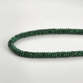 Macro shot of flat malachite beads showing natural green striped texture for DIY jewelry - 33# Abacus Bead Style / 2x6mm (160 Pieces/Pack) / Malachite
