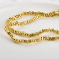 Golden volcanic stone triangular beads with irregular lava texture for DIY jewelry making - 17# Imitation Gold Triangle Volcanic Stone (M-14) / Gold