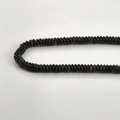 Macro detail of natural black jade abacus beads with polished oily luster for DIY jewelry - 18# Abacus Bead Style / 2x6mm (160 Pieces/Pack) / Golden Obsidian