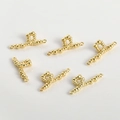 Detail von 14k vergoldeten Lava-Verbindungsstäben für die DIY-Schmuckherstellung - Wirbel Doppelte Aufhängung / 1 Stück/Packung (ca. 22,8 * 9,7 mm) / 18K Gold