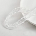2x4mm transparent glass abacus beads on string for DIY jewelry handmade accessories - Clear White