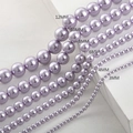 Lustrous purple round pearl beads for jewelry making in sizes 3mm to 12mm - Grape Purple 3mm / 1 String (Approx 130 Beads)
