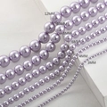 Grape purple glass pearls for DIY jewelry in sizes 3mm to 12mm for beads crafting - Grape Purple 12mm / 1 String (Approx 30 Beads)
